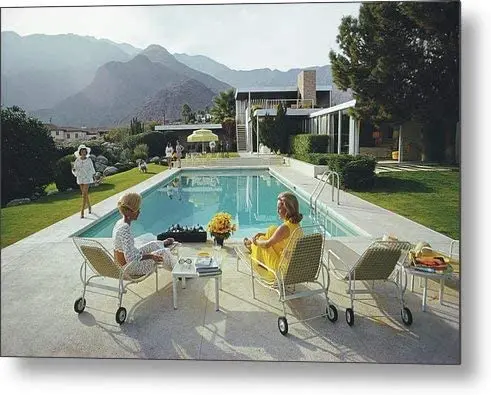 

Poolside Gossip Retro Vintage Metal Tin Sign Wall Plaque for Cafe Beer Club Wall Home Decor 12x8 Inches