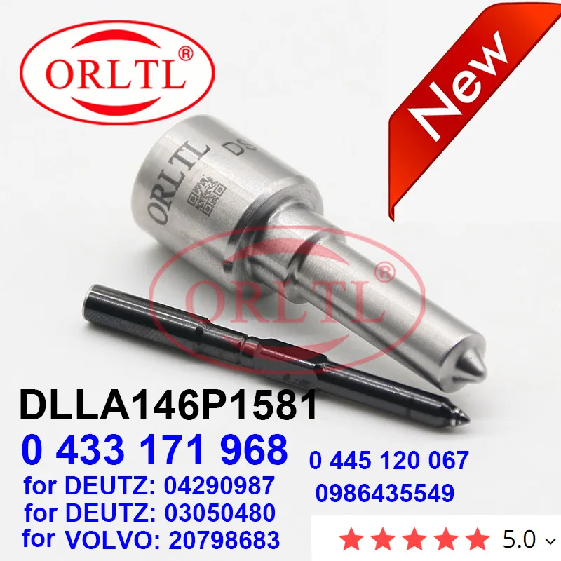 

New Fuel Injector Nozzle DLLA146P1581 0 433 171 968 for 0445120067 DEUTZ 04290987 DEUTZ 03050480 VOLVO 20798683