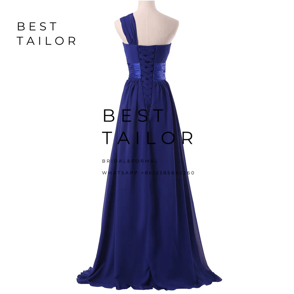 

Bridesmaid Dresses Long Maid of Honor Gowns 2021 One Shoulder Lace Up Red robe demoiselle d'honneur vestidos de fiesta noche