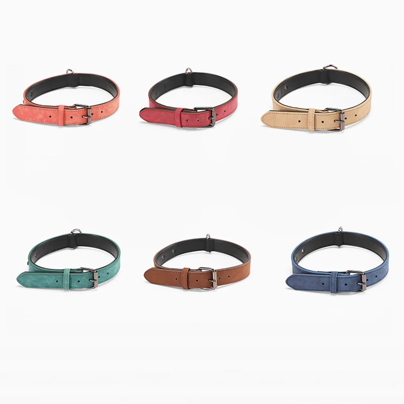Регулируемый ошейник из натуральной кожи для собак удобный качественный прочный
