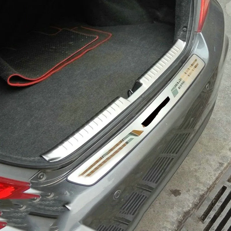 Подходит для Honda 9th Civic 2012 2013 2014 2015 стальной серебристый Внешний бампер защитная