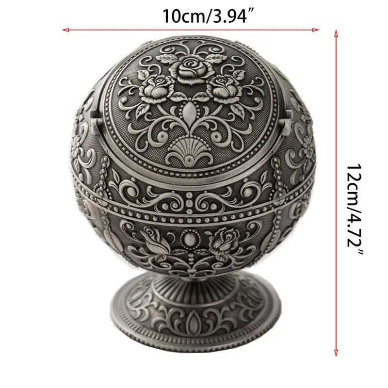 

Windproof Ashtray with Lids Metal Vintage Cigarettes Ashtray for Outdoor Indoor Use,Unique Ashtray for Home Office Tabletop Deco