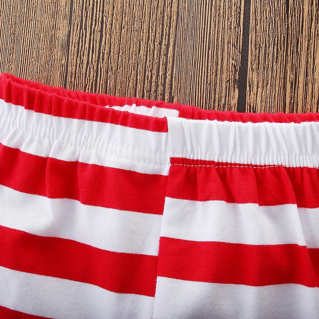 

SAGACE Little Girl Sets For Merry Christmas For Deer Printed T-shirt Dress+Striped Pants+Headbands Outfits Baby Girl Sets 2019