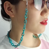 62cm acrylic sunglasses chain women anti slip reading eyewears ribbon clip mask holder neck strap lanyard dropshipping