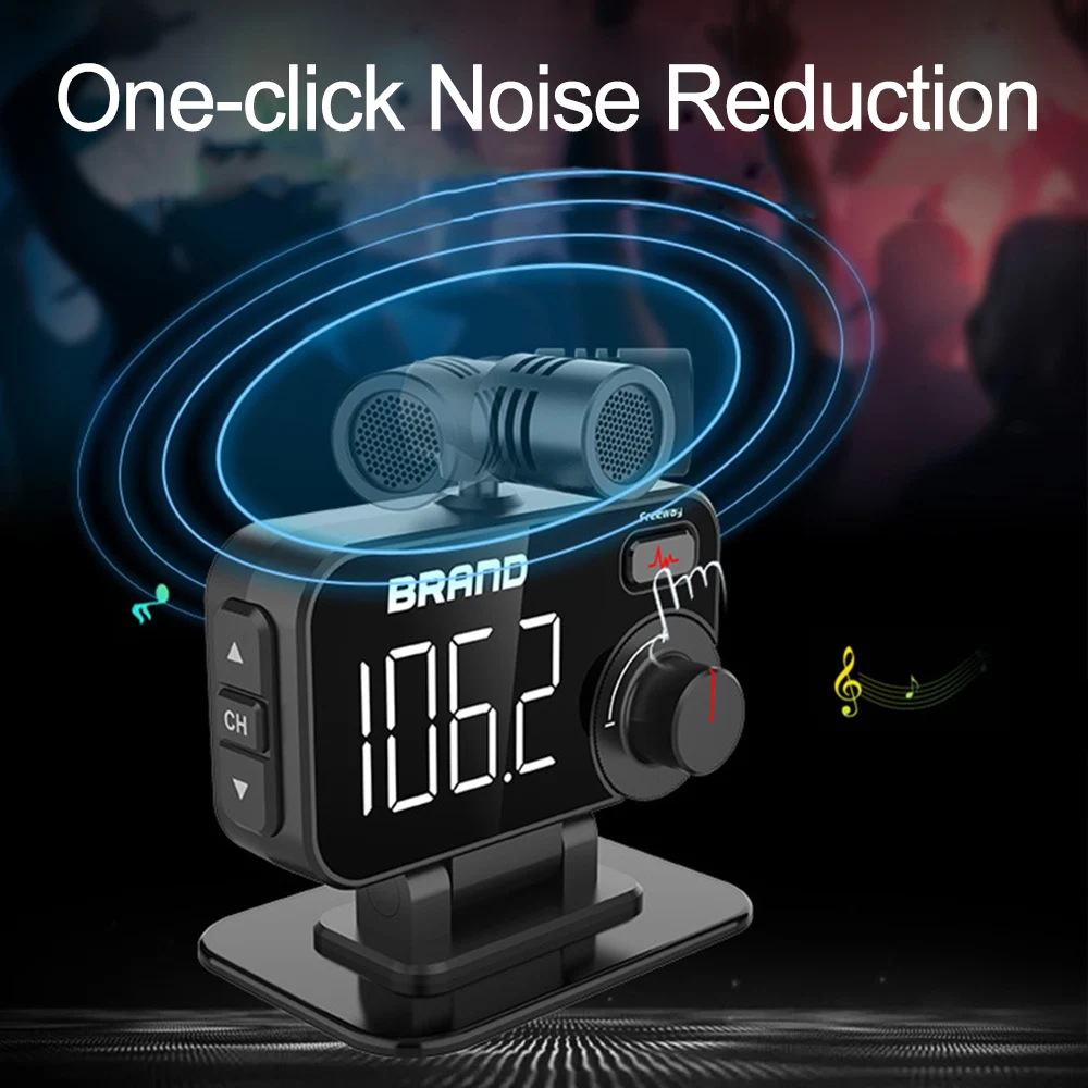 Автомобильный MP3-плеер Bluetooth 5 0 FM-передатчик поддержка TF-карт воспроизведение