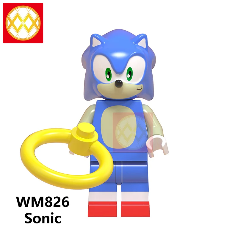 WM826 Sonic Playmobil Охотники за привидениями оставайтесь Puft строительные блоки Стич, Микки Маус gremlins E.T Базз Лайтер История игрушек игрушки для детей - Цвет: WM826 Sonic