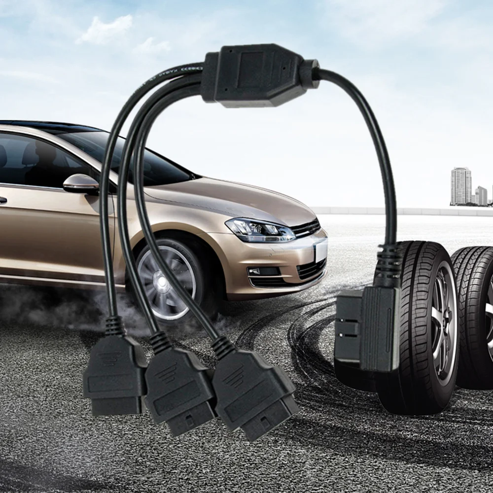 OBD2 16Pin для DB9 OBDII Автомобильный адаптер Соединительный кабель Диагностика