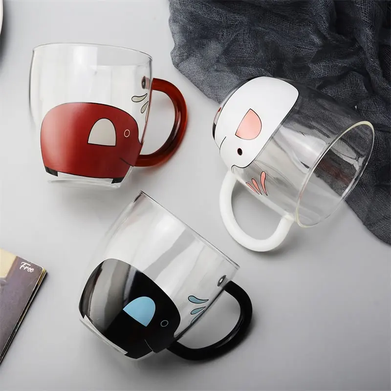 340 мл креативная кофейная кружка милая мультяшная в виде слона для чая пива