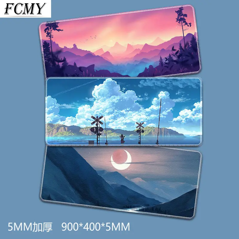 

300x800 Landscape Sky Mousepad Simple Imaginative Mousepad Stylish Computer Desktop Pad High Quality Large Game Mats