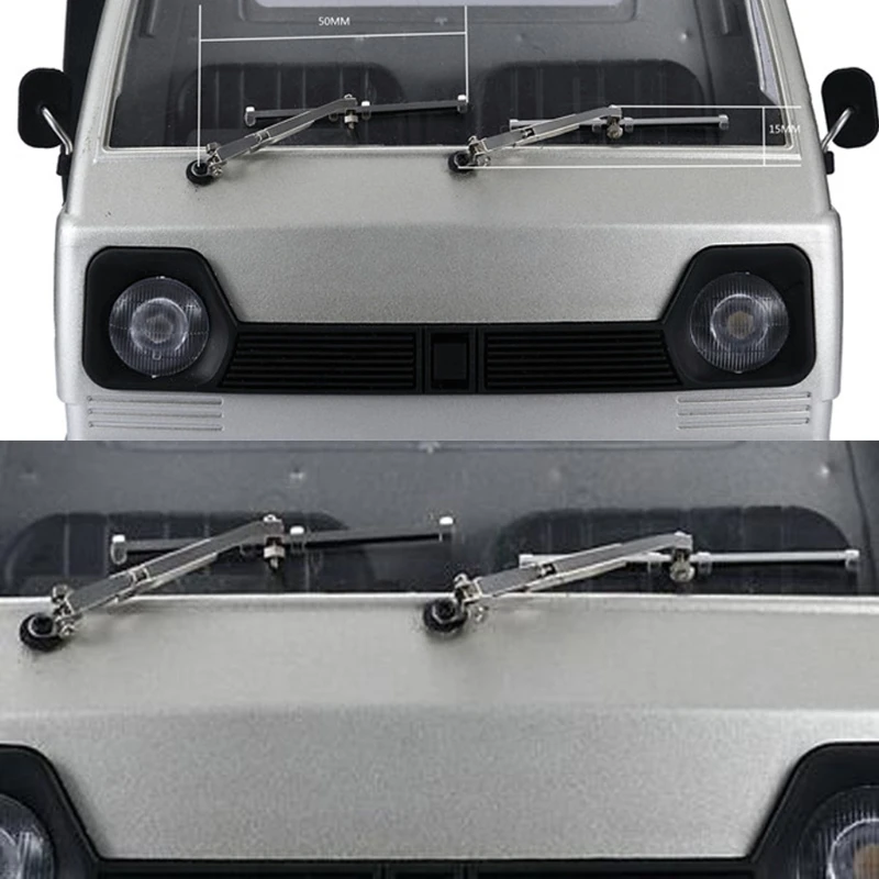 

1pair Metal Movable Wiper Decoration for WPL D12 RC Car Crawler Parts