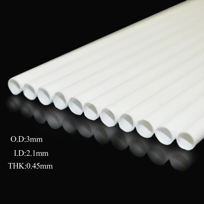 3mm 100 шт диаметр 2-10 мм ABS пластиковые круглые трубы модель изготовления декорации архитектурные конструкции модели декорации - Цвет: 3mm