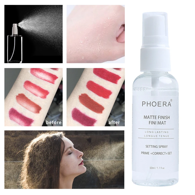Спрей для макияжа 50 мл с контролем жирности бутылка натуральной стойкой матовой