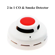 2 in 1 Carbon Monoxide Smoke Alarm Combination CO & Smoke Detector Indoor Home Security Flash Warning Alarm 40%off