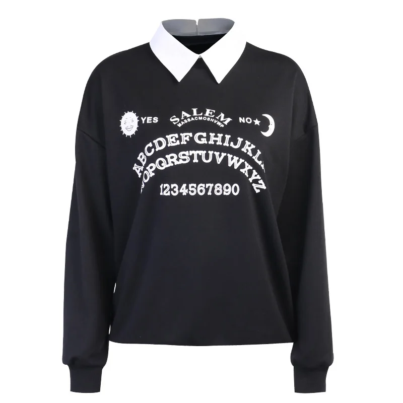 

InsGoth Black Grunge Oversized Hoodies Gothic Harajuku Streetwear Chic Letter Print Hoodies Women Autumn Long Sleeve Hoodies