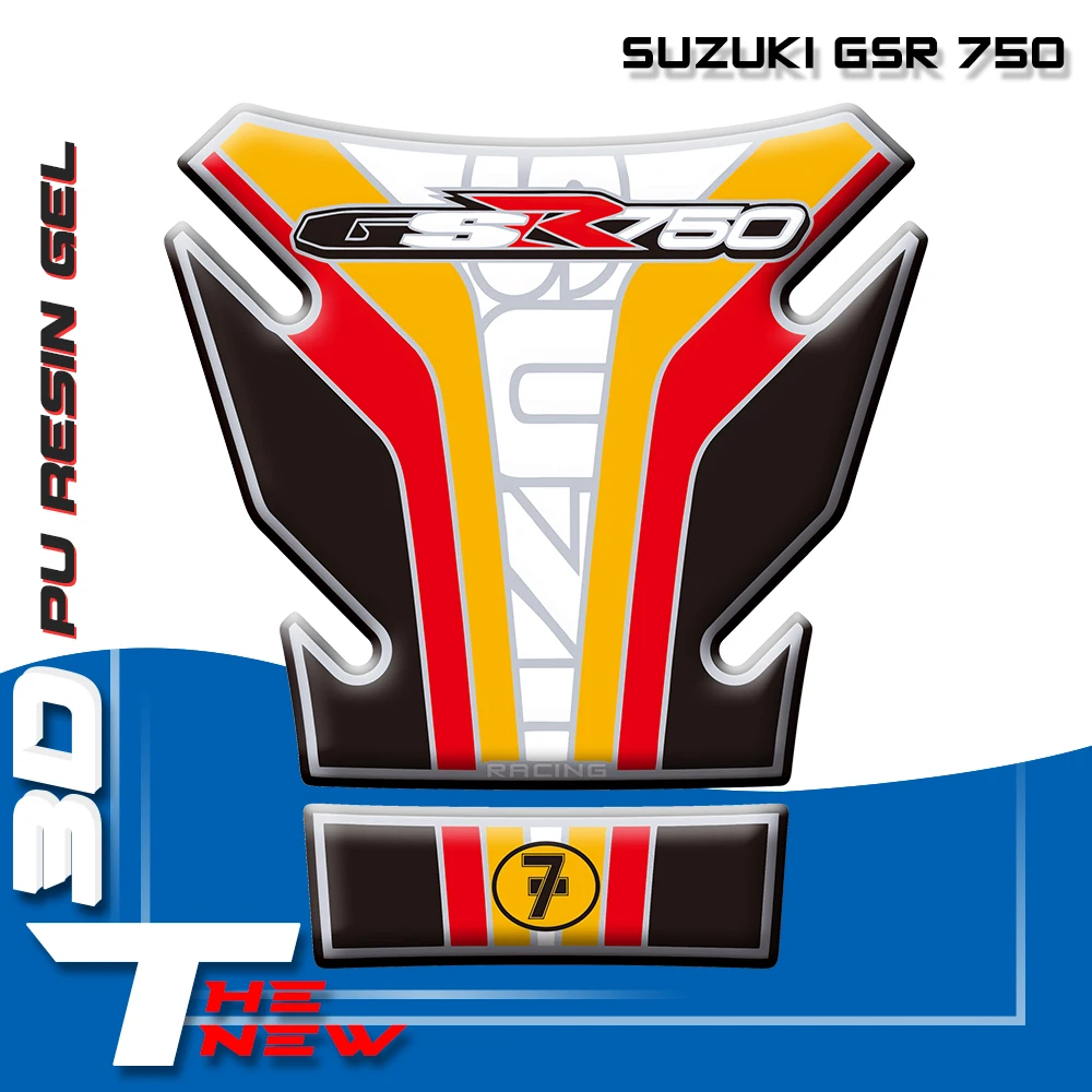 Мотоциклетная 3d-наклейка на бак с эмблемой Защитная Наклейка для Suzuki GSR 750 GSR750 2011 -