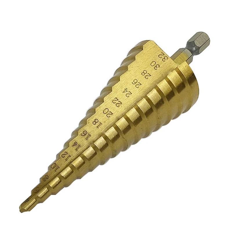 69HF набор из 3 высокоскоростных стальных Сверл с титановым покрытием Ступенчатое