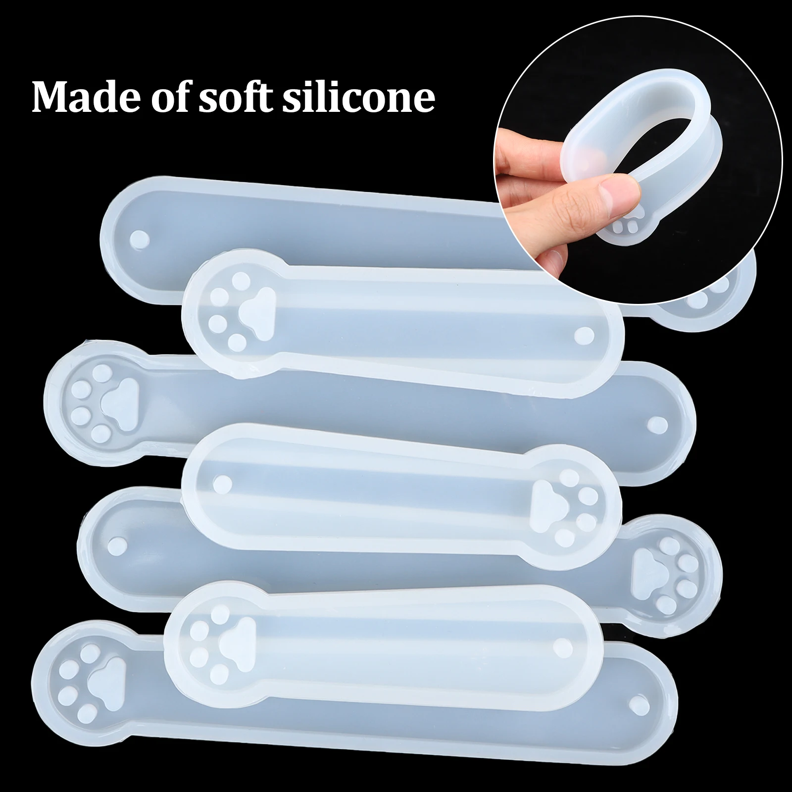 

DIY Bookmark Silicone Molds Jewelries Craft Transparent Mold Jewelry Making Crystal Epoxy UV Resin Mould