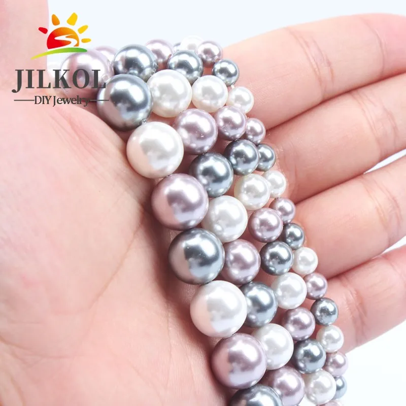 Натуральный пресноводный серый фиолетовый Разноцветный жемчуг круглый барокко 6