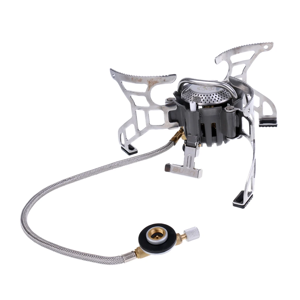 Портативная Складная газовая плита мини-горелка для пешего туризма кемпинга