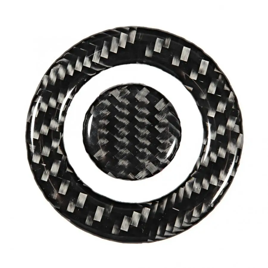 2 шт. углеродного волокна запуска двигателя автомобиля кнопка украшения отделка