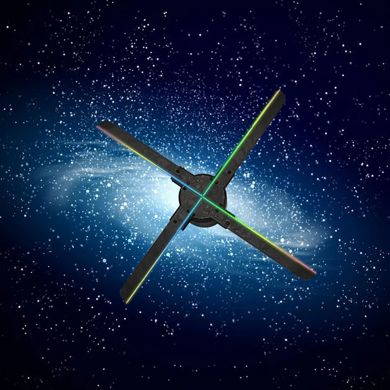 3d Advertising Fan 3D Holographic Fan Advertising Hologram Fan-shaped Holographic Imaging Lamp Color 3d Advertising Fan