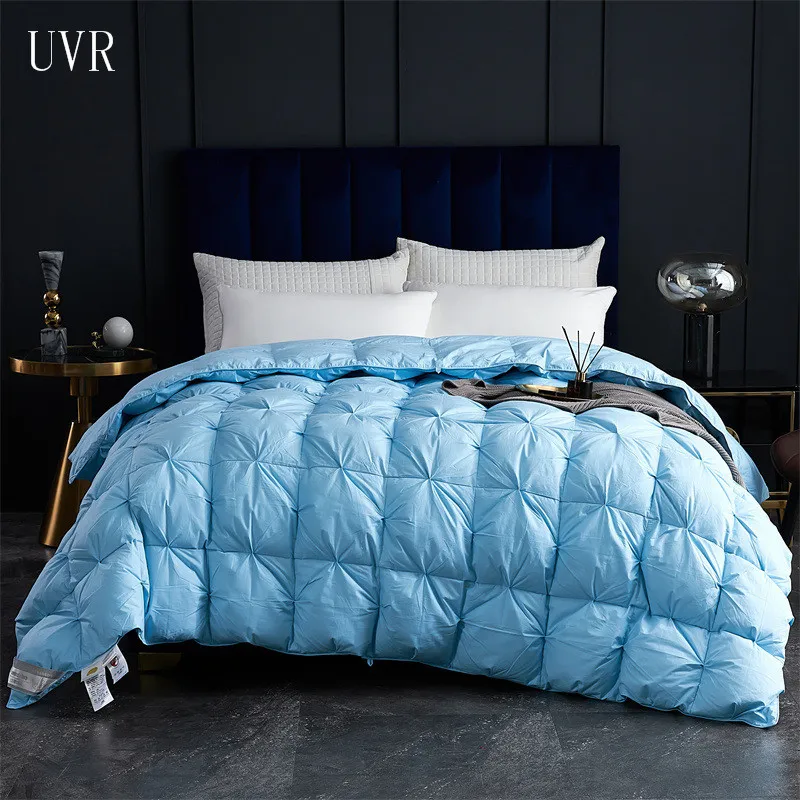 

UVR Bedding Five-star Hotel White Goose/Down Duvet Thickened Warmth 100% Cotton Quilt Winter Duvet Core Luxury Blanket 220*240