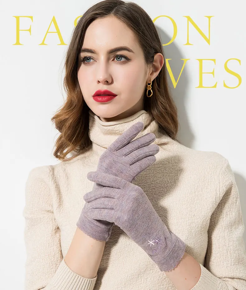 

1PAIR Winter Women Gloves Warm Touch Screen Mittens Windproof Outdoor Glove Casual Fleece Lined Kintting Smartphone Glove WA 009