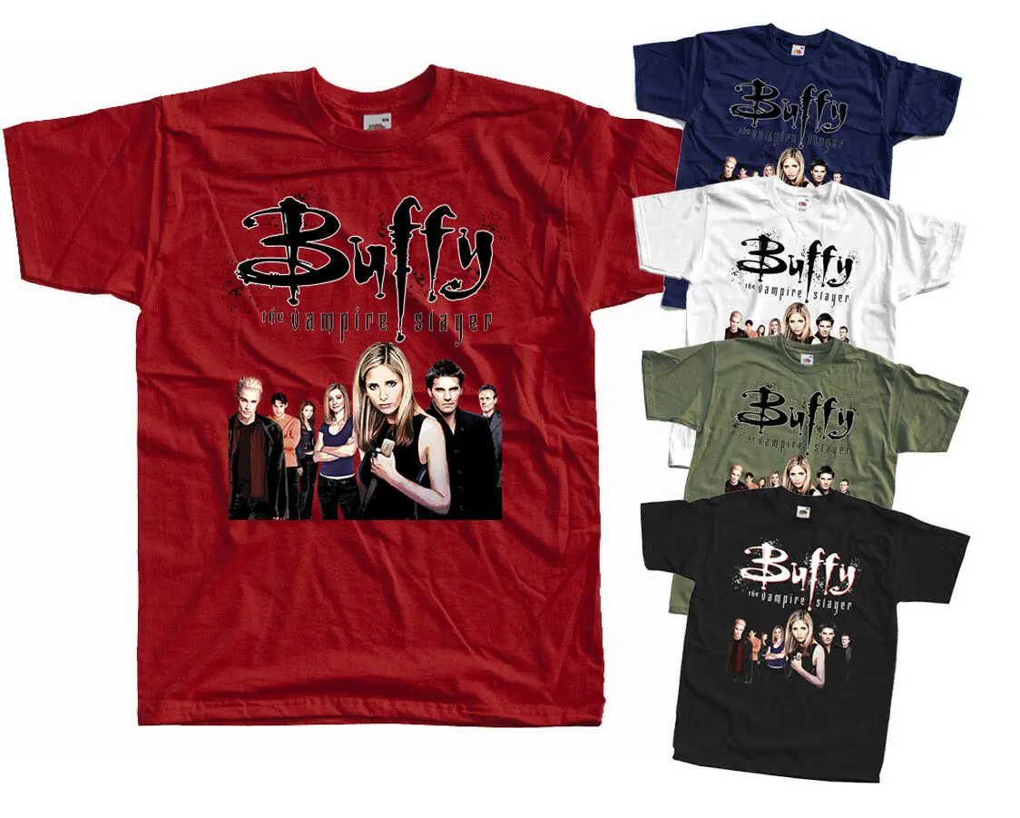 Баффи истребитель вампира V1 Футболка постер фильма 100 хлопок все размеры S 5Xl |