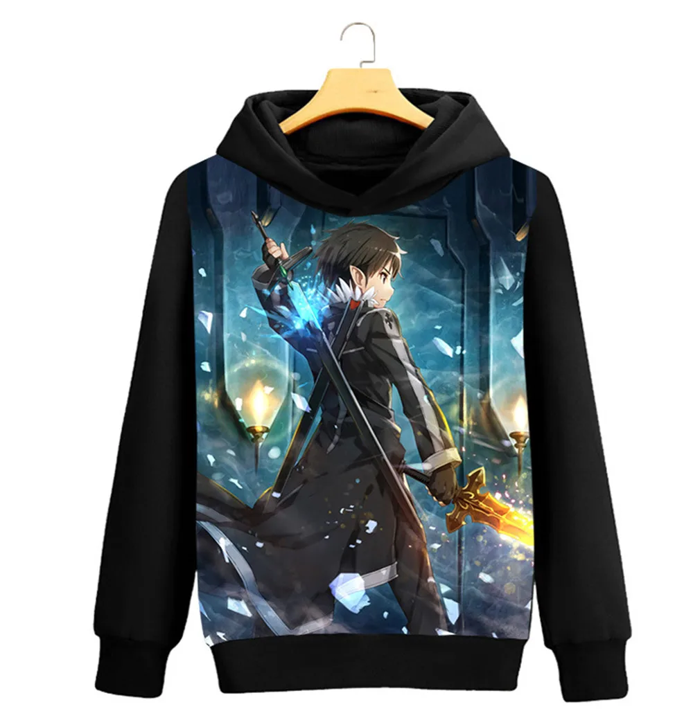 Мода Sword Art Online SAO 3D толстовки мужские и женские хип хоп пуловеры аниме Фанаты