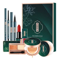 7pcs set makeup set gift box cosmetic set mushroom air cushion bb cream concealer powder velvet lipstick mascara eyeliner lotus