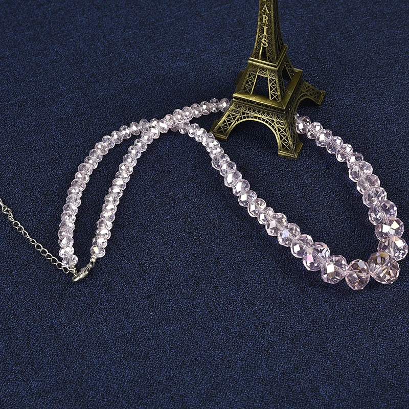 Розового цвета с украшением в виде кристаллов 6-14 мм граненый круглый шарик башня