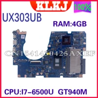 ux303ub motherboard for asus ux303u ux303ua ux303ub laptop motherboard original with i7 6500u 4gb gt940m 2g 100 test