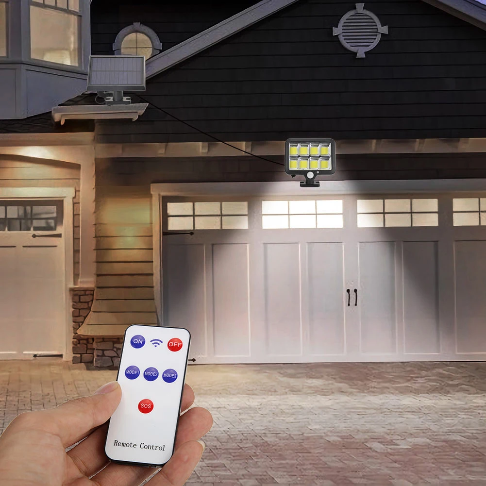 Светильник на солнечной батарее с дистанционным управлением 128/150 светодиодов