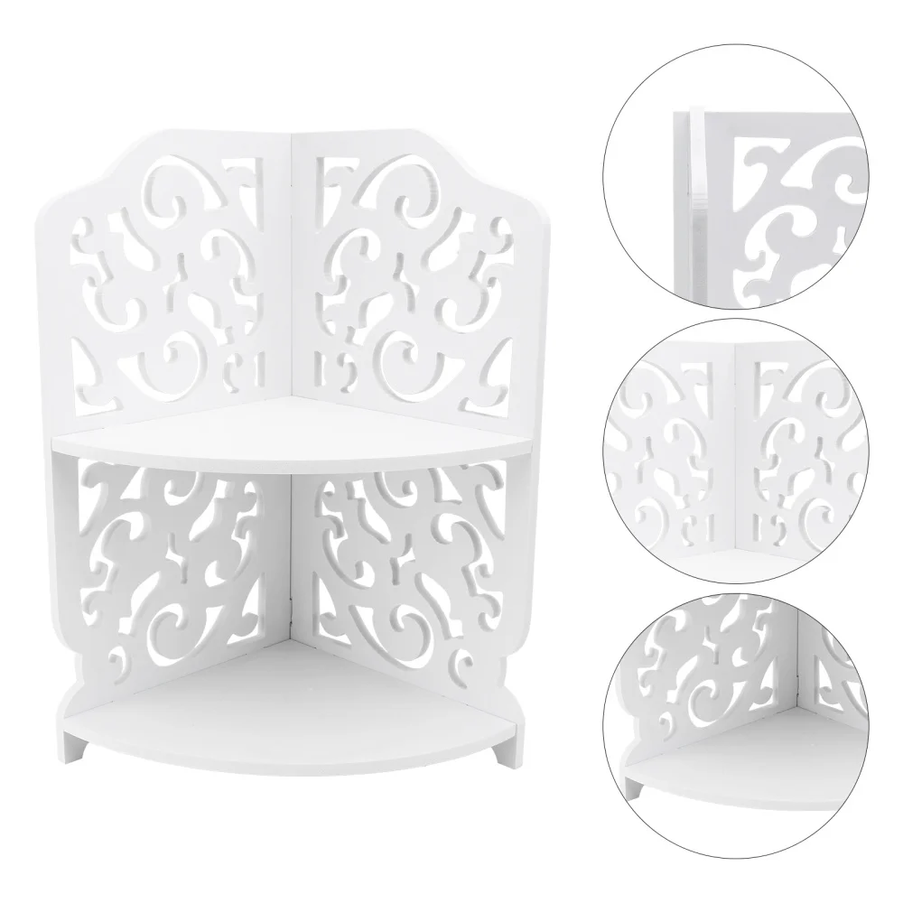 

1pc Simple Two-layer Bathroom Storage Rack Storage Shelf for Home (White)