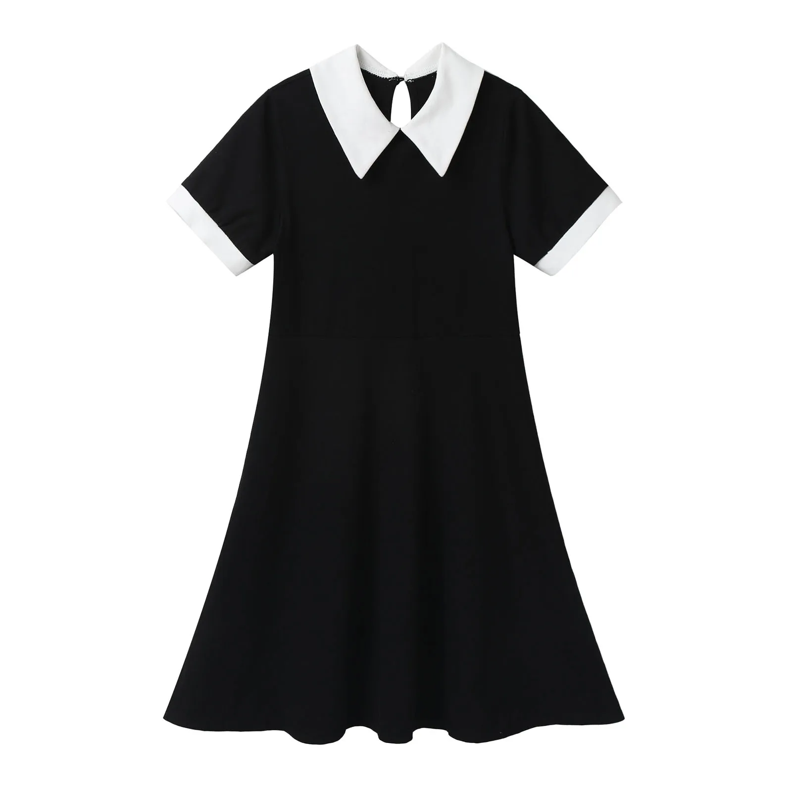 

Black Girls Dresses Summer Short Sleeves Princess Dress For Girls Clothes Kids Casual Flare Dresses Children Clothing 6-12 Years