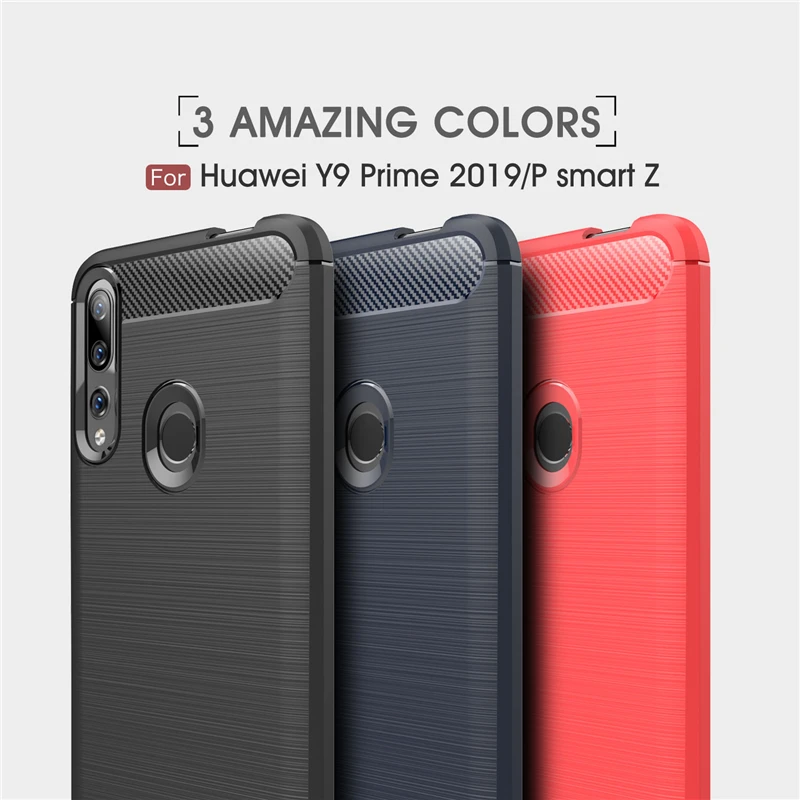 case for huawei honor 9x case shockproof bumper carbon fiber cover for huawei honor 9x cover fundas for huawei honor 9x stk lx1 free global shipping