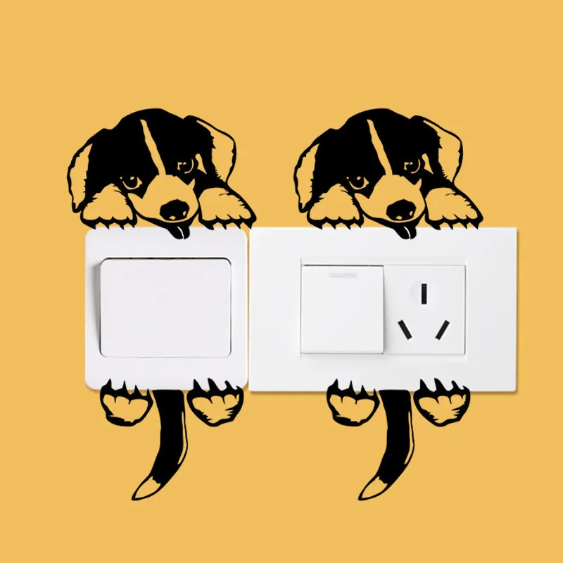 1 шт. декоративные наклейки на стену с изображением милого щенка из мультфильма