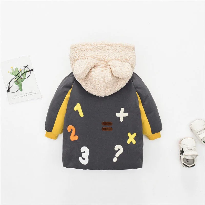 Куртка для маленьких девочек осенне-зимняя куртка пальто теплая верхняя одежда с