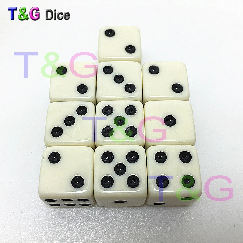 10 шт стандартный пластик 12 мм игра белые кости Die Toy New outdoorlive 7 цветов|white dice|game dicedice
