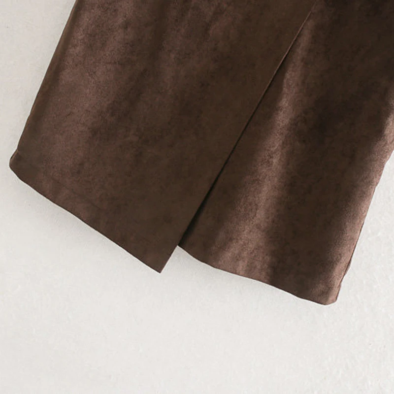 Женская Зимняя юбка GOPLUS повседневная до середины икры с высокой талией и бантом