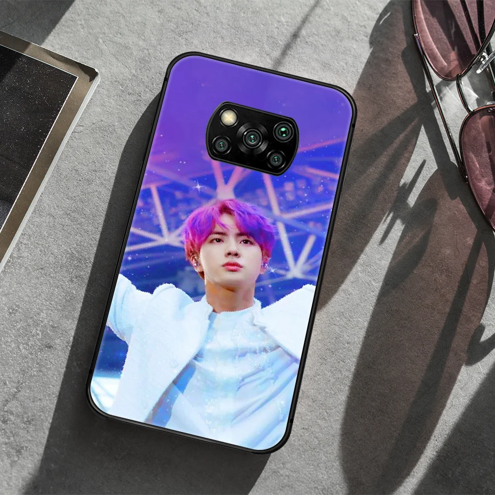 

Bangtan Boys Kim Seok Jin Phone case Cover Hull For Xiaomi Mi A2 A3 8 9 9T Note 10 Se Lite Pro black Shell Fashion Cover Soft