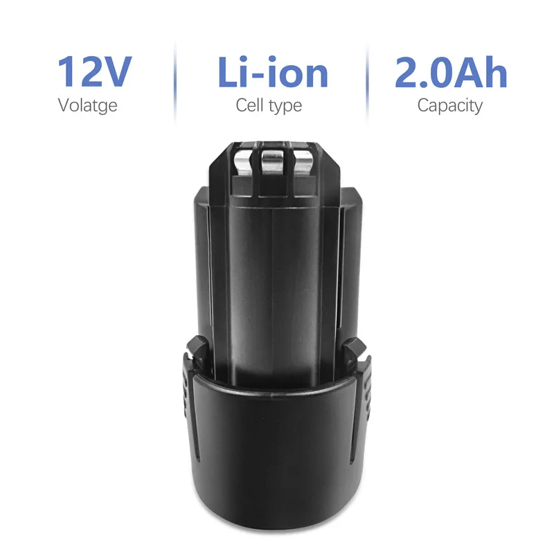 Bonacell 2000 мА/ч, аккумуляторная батарея 12V li-ion BAT411 Перезаряжаемые Батарея для BOSCH BAT412A BAT413A D-70745GOP 2607336013 2607336014 PS20-2 PS40-2