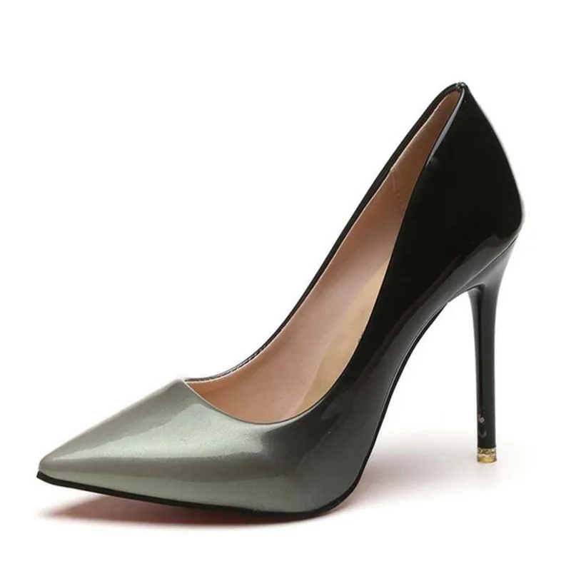 Женские туфли-лодочки из лакированной кожи на высоком каблуке 10 см | Обувь