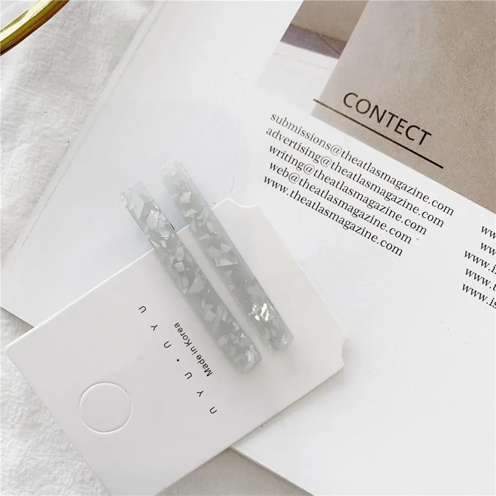 1 пара корейских заколок для волос из золотой фольги ацетатные заколки женщин и