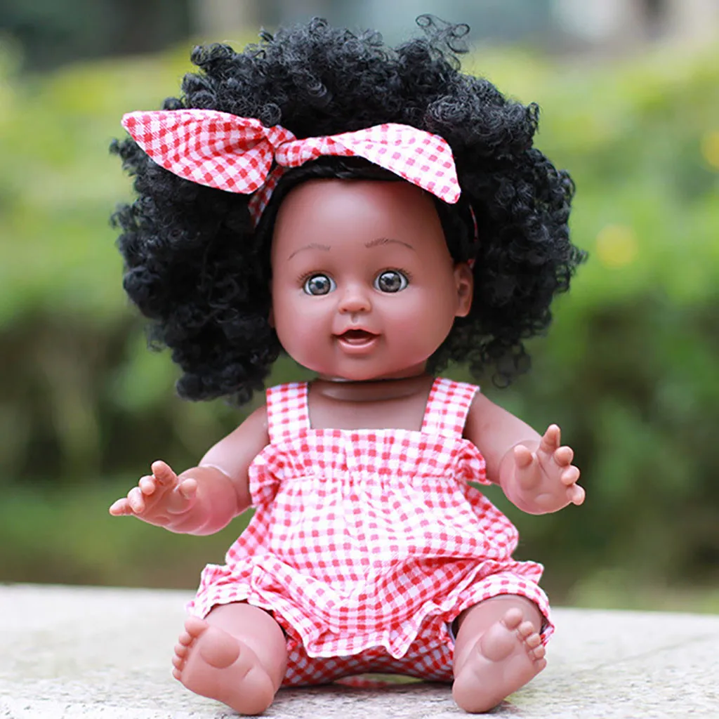 

American Reborn Black Doll Handmade Silicone Vinyl Baby Soft Lifelike Newborn Baby Doll Toy Girl Christmas Gift #3