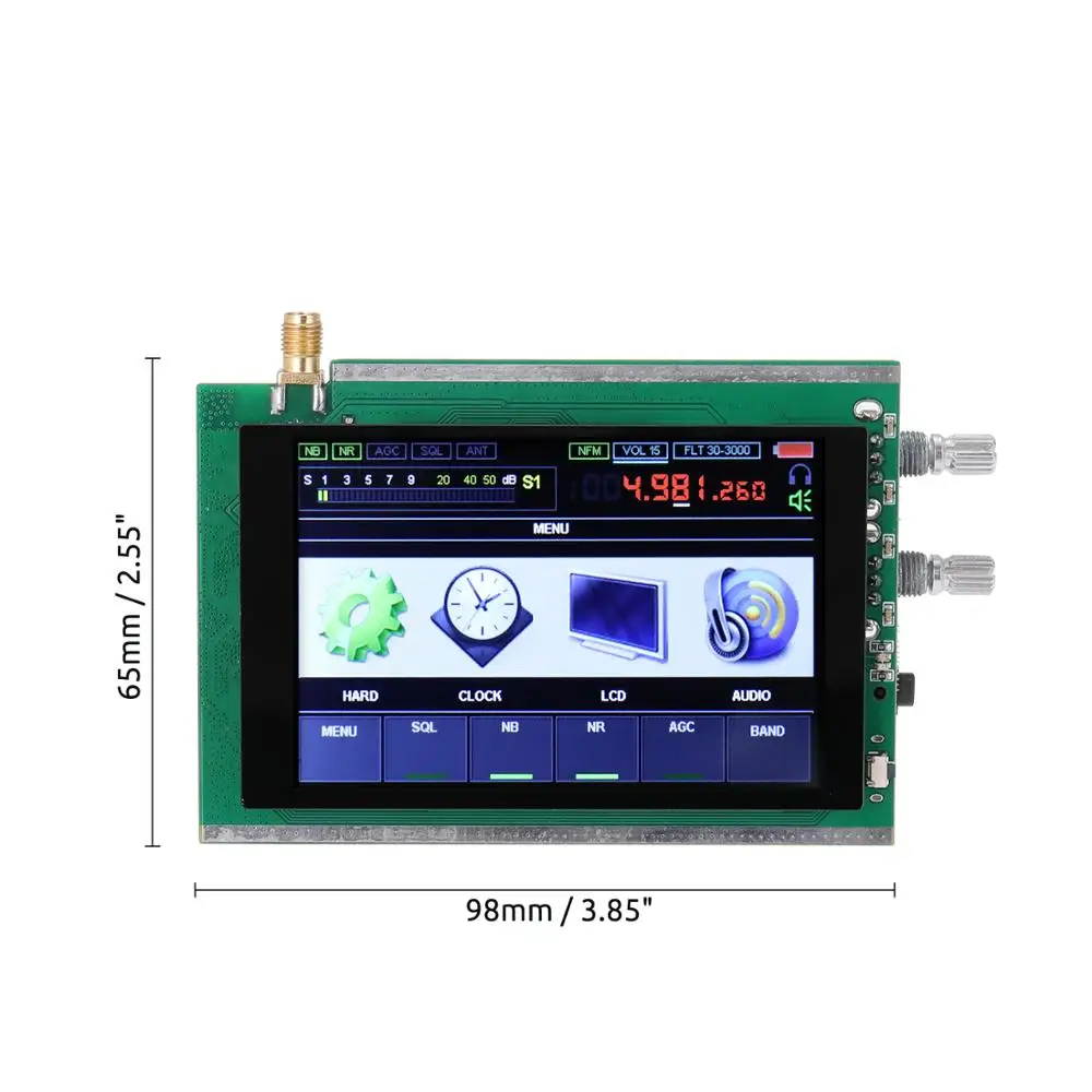 3 5 дюймов прикосновения Экран DSP SDR ветронепроницаемый трансивер приемник 50 кГц 200