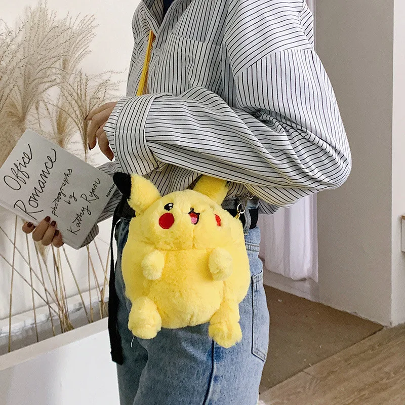 Милый мультфильм круглый толстый хомяк Пикачу ловушка для мышей плюшевый рюкзак
