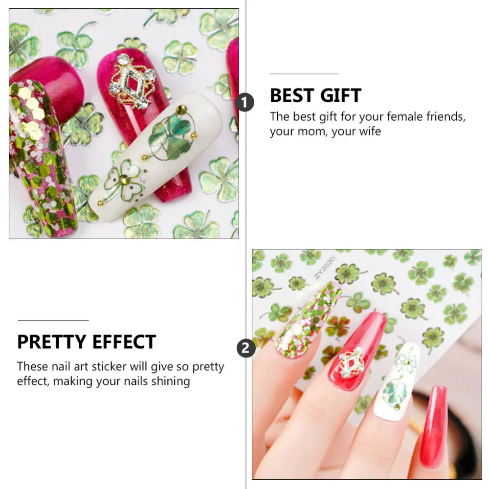Наклейки для ногтей на День Св. Патрика самоклеящиеся наклейки маникюра | Красота
