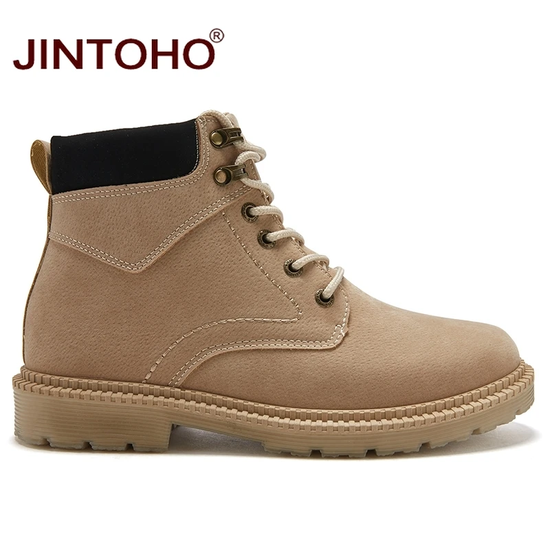 JINTOHO/недорогие мужские зимние ботинки; модные мужские Ботильоны; Брендовые мужские кожаные ботинки; Рабочая и безопасная обувь; Повседневная зимняя обувь