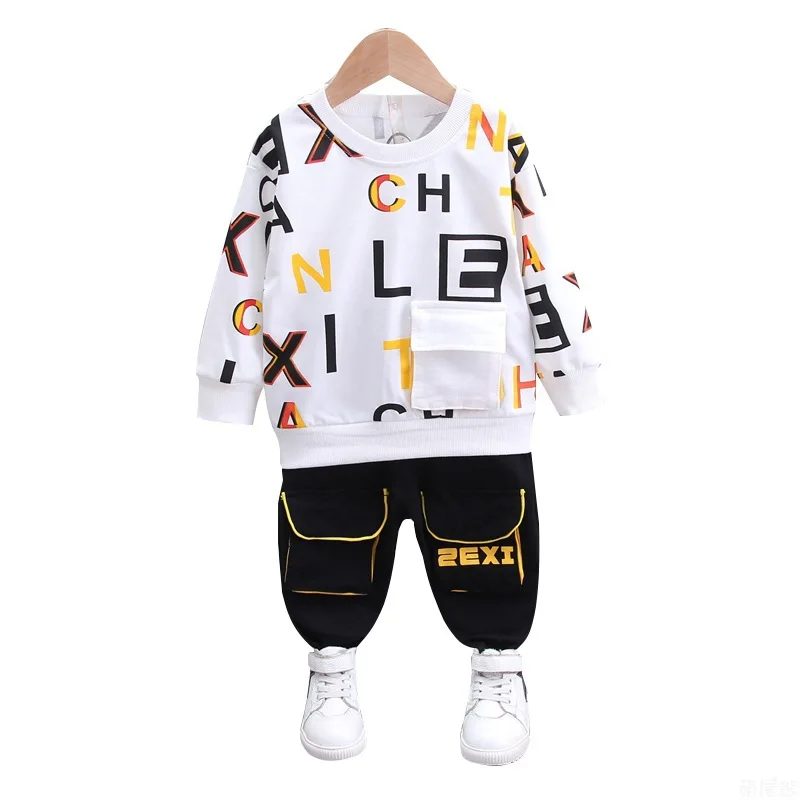 

Autumn Baby Boys Clothes Sets Kids Fashion Long Sleeves Tops + Pants Toddler Boys Outfits Suits 2pcs Newborn Clothing 1-5Y